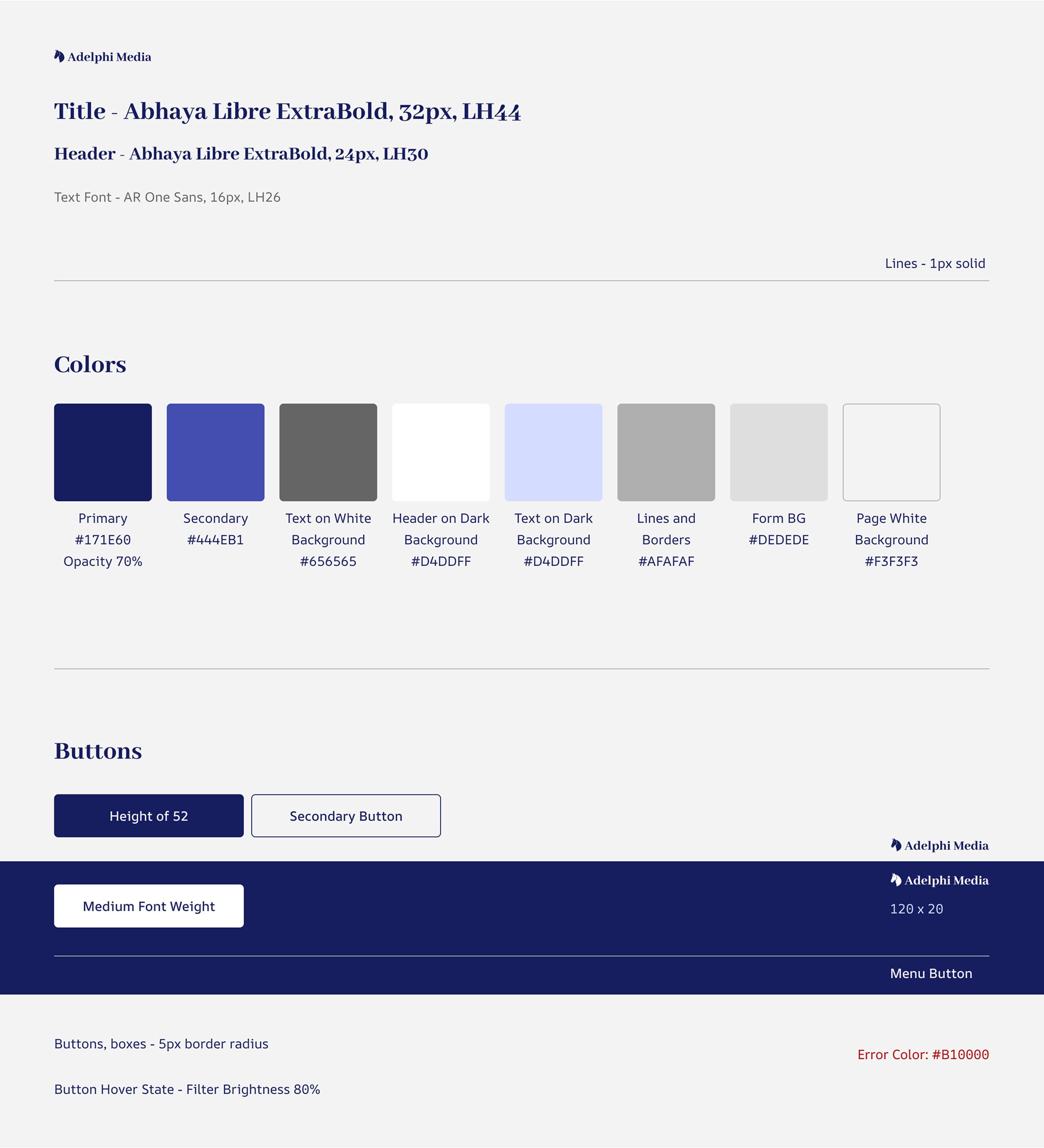 Adelphi Media website style guide